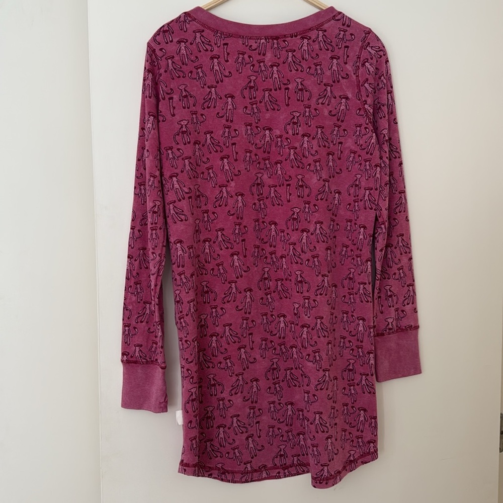 Munki Munki Raspberry Long Sleeve Top with Pattern - Picture 3 of 8